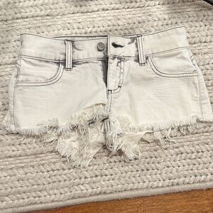 Sivy Cream Distressed Ankle Jeans